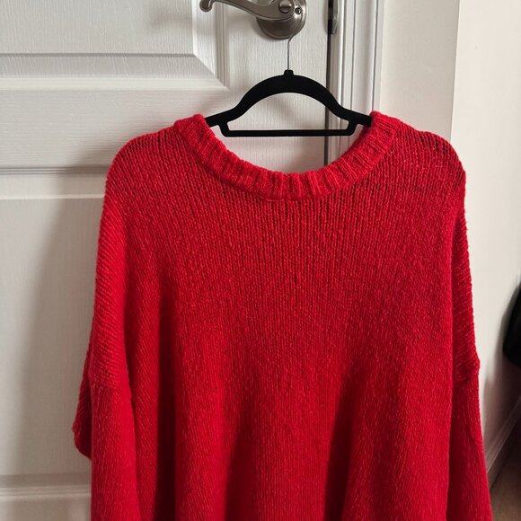 Oversized Red Sweater Aerie - Picture 2 of 5